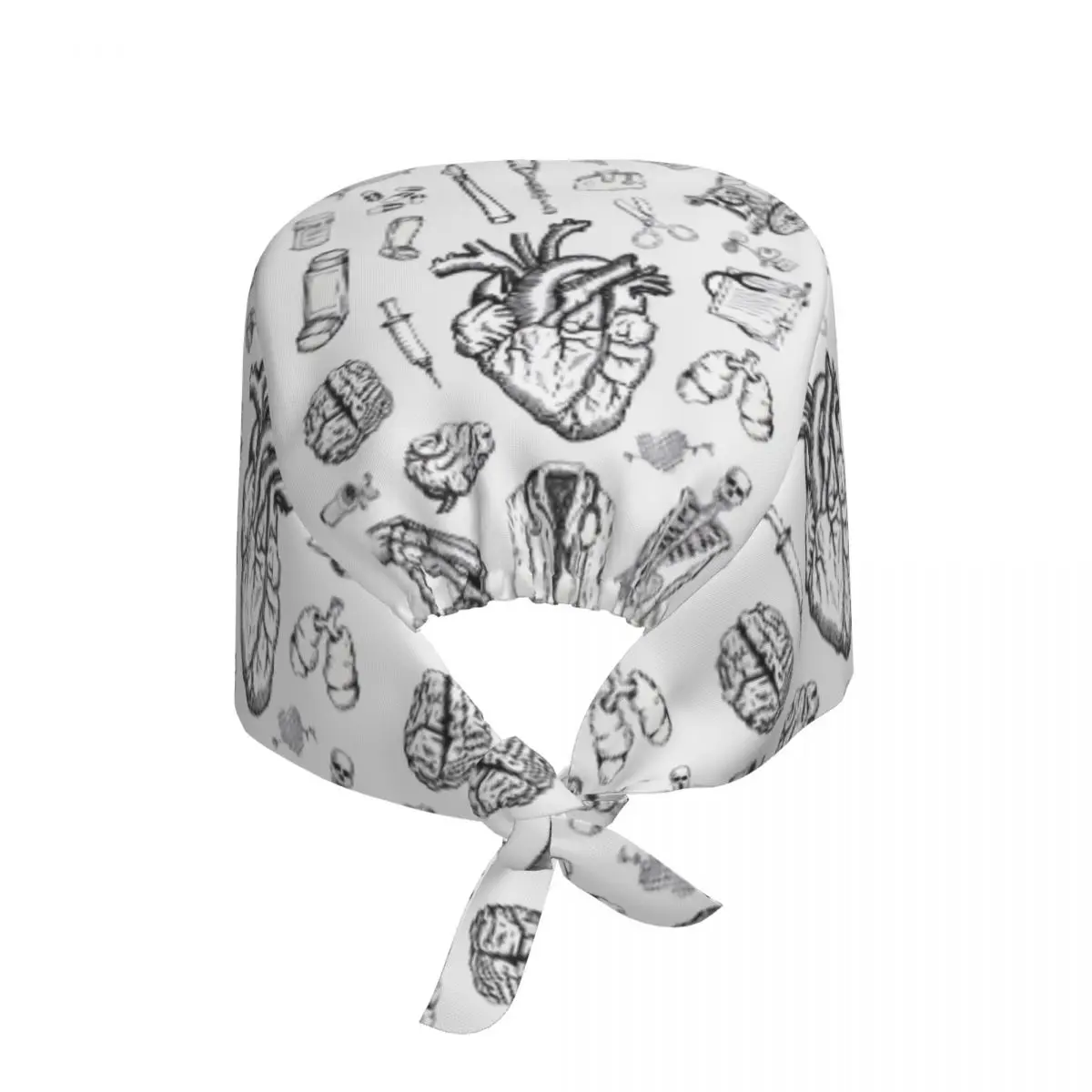 Human Anatomy Printed Breathable Scrub Hat Surgical Scrub Caps Unisex Nurse Medical Cap Work Scrubs Hat for Medical Surgical