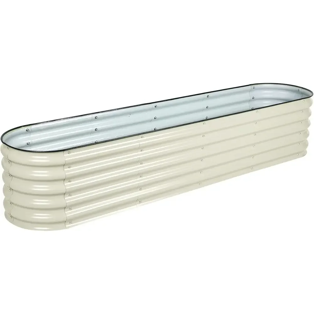 Raised Garden Bed 6x3 ft, 17 Tall Galvanized Metal Planter for Vegetables and Flowers