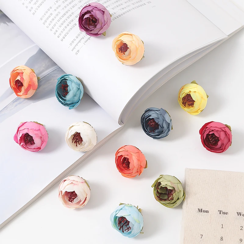 5/10/20 Stück Rosen Künstliche Blumen 3 cm Gefälschte Blumenköpfe für Heimdekoration Hochzeitsdekoration DIY Kranz Scrapbook Handwerk Geschenkbox – Detail 7