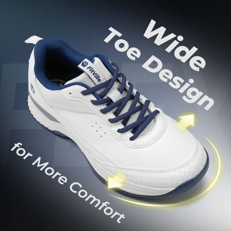 FitVille Wide Golf Shoes Men'S Professional Outdoor Waterproof Anti-Slip Golf Shoe For Courses With Spikes Swollen Feet