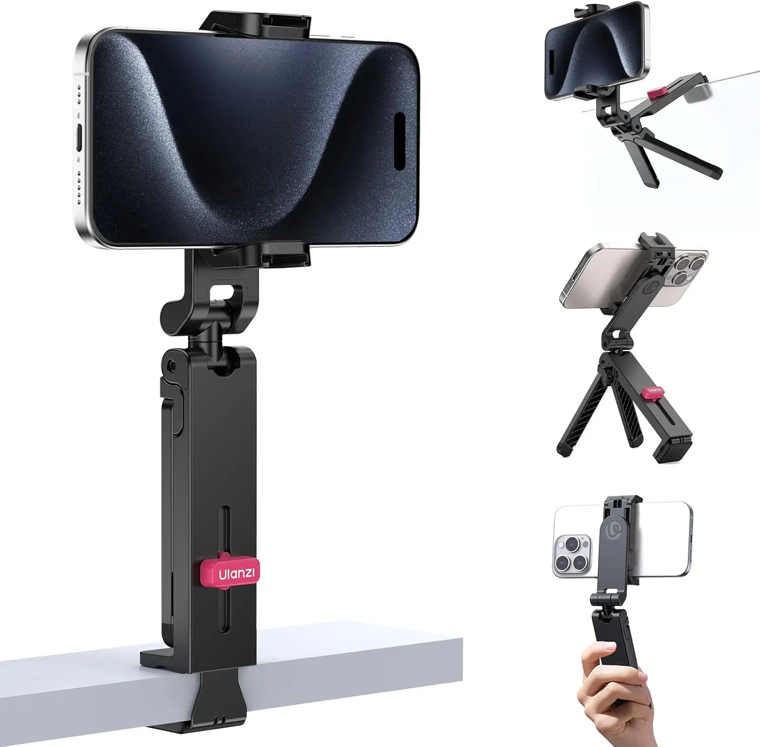 MA89 2025 Foldable Phone Holder Mount, 360° Rotating Airplane Travel Stand for Flying, Home, Office – Gift for Content Creators