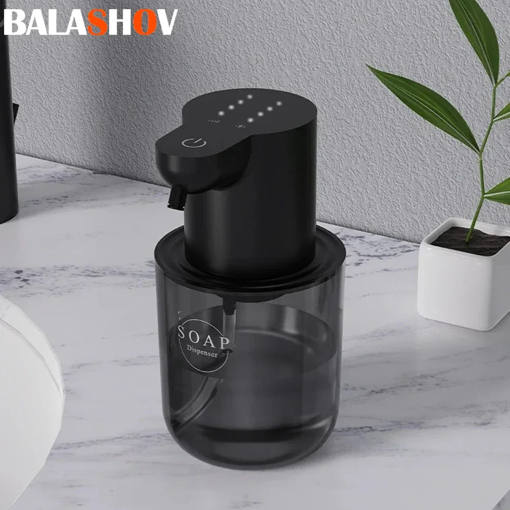 Dispensador automático de jabón de espuma de 400ML, lavadora de manos de espuma eléctrica montada en la pared inductiva inteligente recargable sin contacto para el hogar