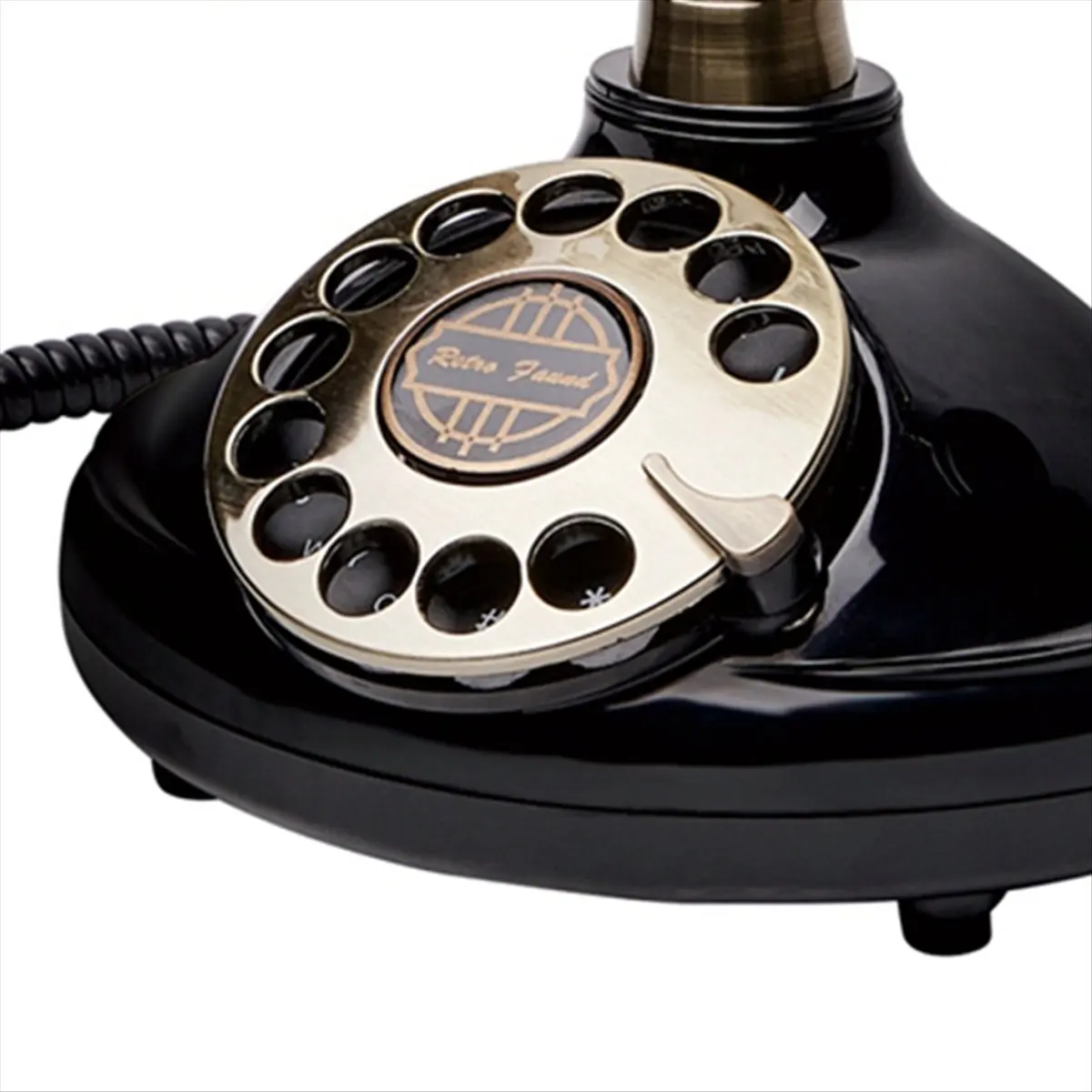 ABFW Audio Guestbook Wedding Phone Phone Record Custom Audio Message Guestbook Classic Retro Style for Party Birthday,Black