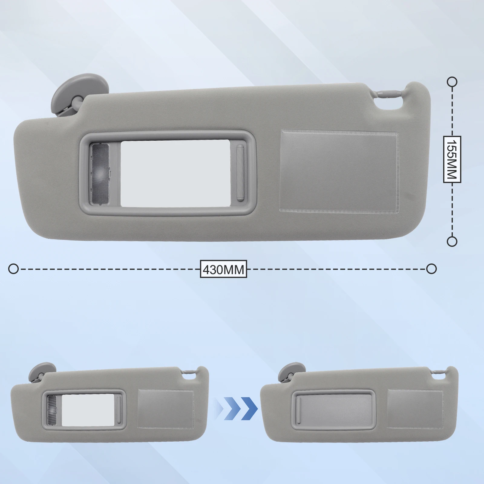 Sonnenblende Für Toyota Land Cruiser J12 2002-2009 Für Prado LC120 2003-2009 Fahrer Beifahrerseite mit LED Lampe 74310-6A020 – Detail 6