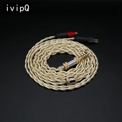 ivipQ-323 IEM Cable Shielded Wire Liquid Nitrogen Single Crystal Silver Headphone Replace Cable For HIFIMAN ANANDA HD650 HD800