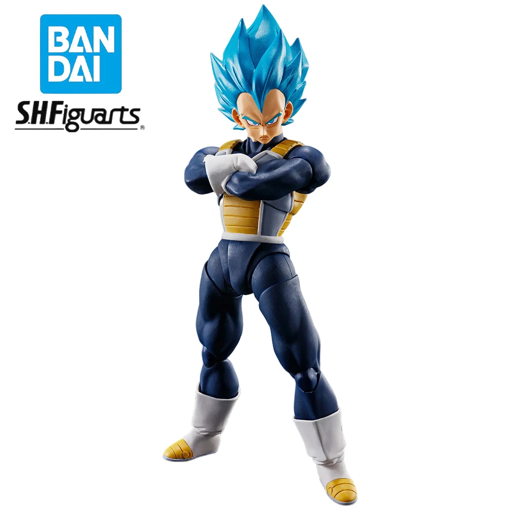 

In Stock Dragon Ball Genuine Bandai S.H.Figuarts Vegeta Action Figure Super Saiyan God Blue Boxed Brand New Model Doll Toys Gift