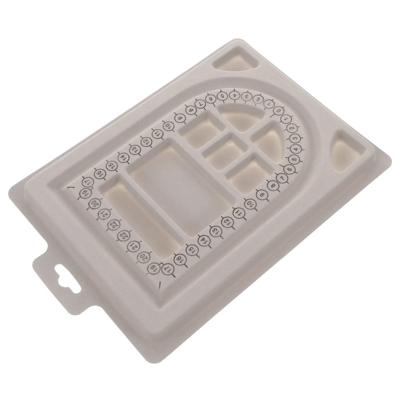 

Jewelry Design Tray Bead Board Necklace Bracelet Making Supplies Measurement Scale Plastic Flocking DIY Tools ganizer