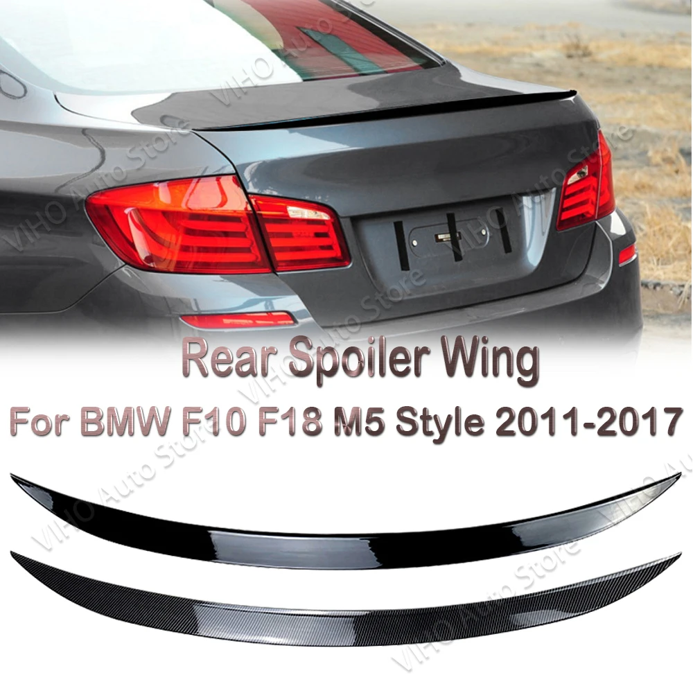 For BMW 5 Series F10 F18 M5 520i 525i 528i 535i 530i 2011-2017 M5 Style Car Rear Roof Trunk Spoiler Tail Wing Body Kit Trim