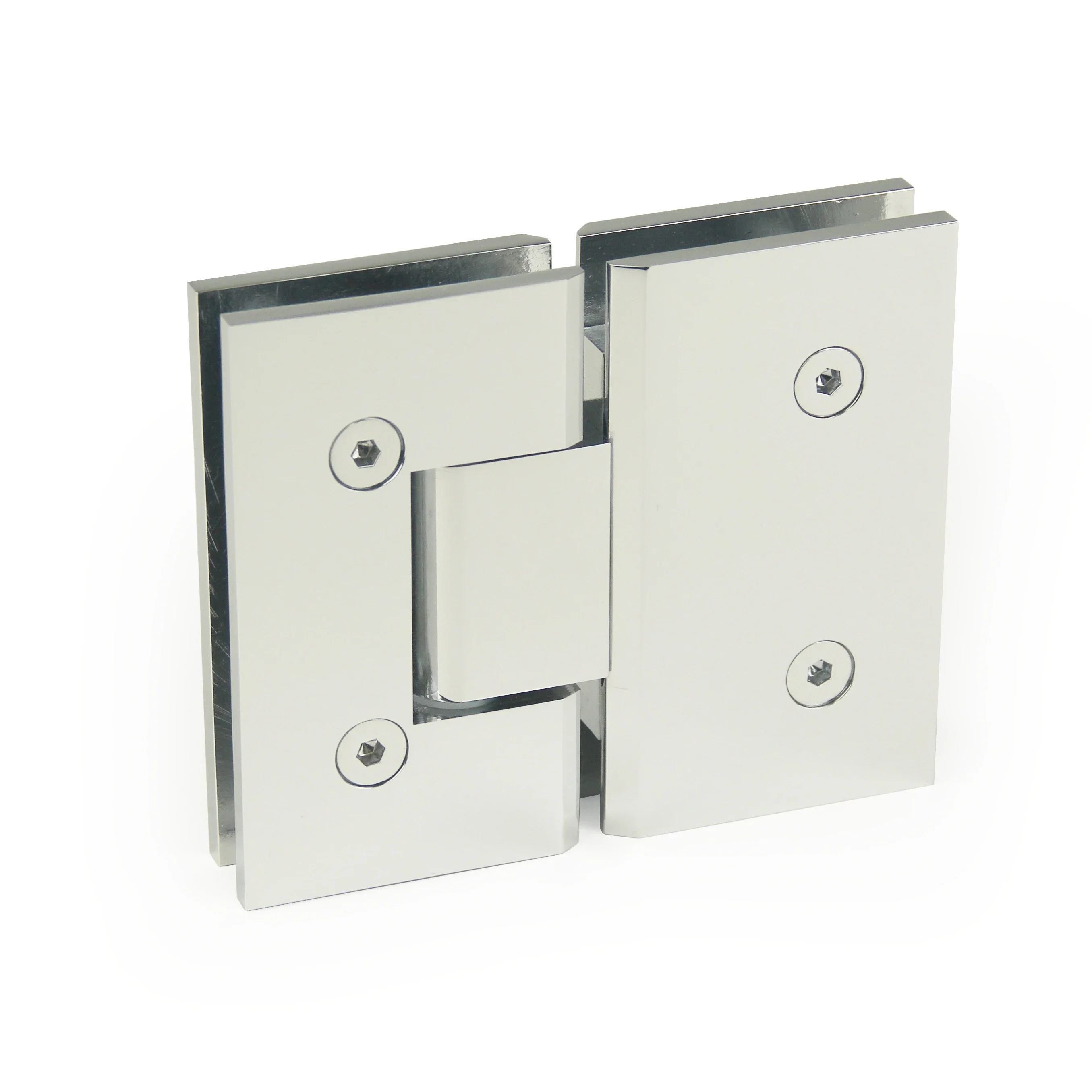 Heavy-Duty Brass Modern Polished Chrome Brushed Nickel  Door Hinge 180 Degrees Opening 36kg Capacity 5mm
