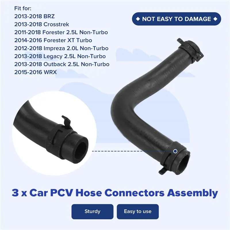 HOT-1Set/3Pcs 11821AA660 21204AB230 11815AC360 PCV Hose Connector Assembly For Subaru Forester Impreza Legacy WRX 2011-2018,1Set