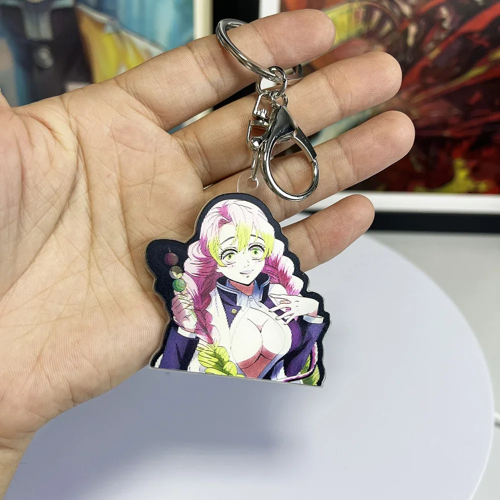 3D Anime Keychain Kanroji Mitsuri Demon Slayer Key ring Decoration Pendants for Cars,Bags,Etc.(Pls Contact us for Full Catalogs)