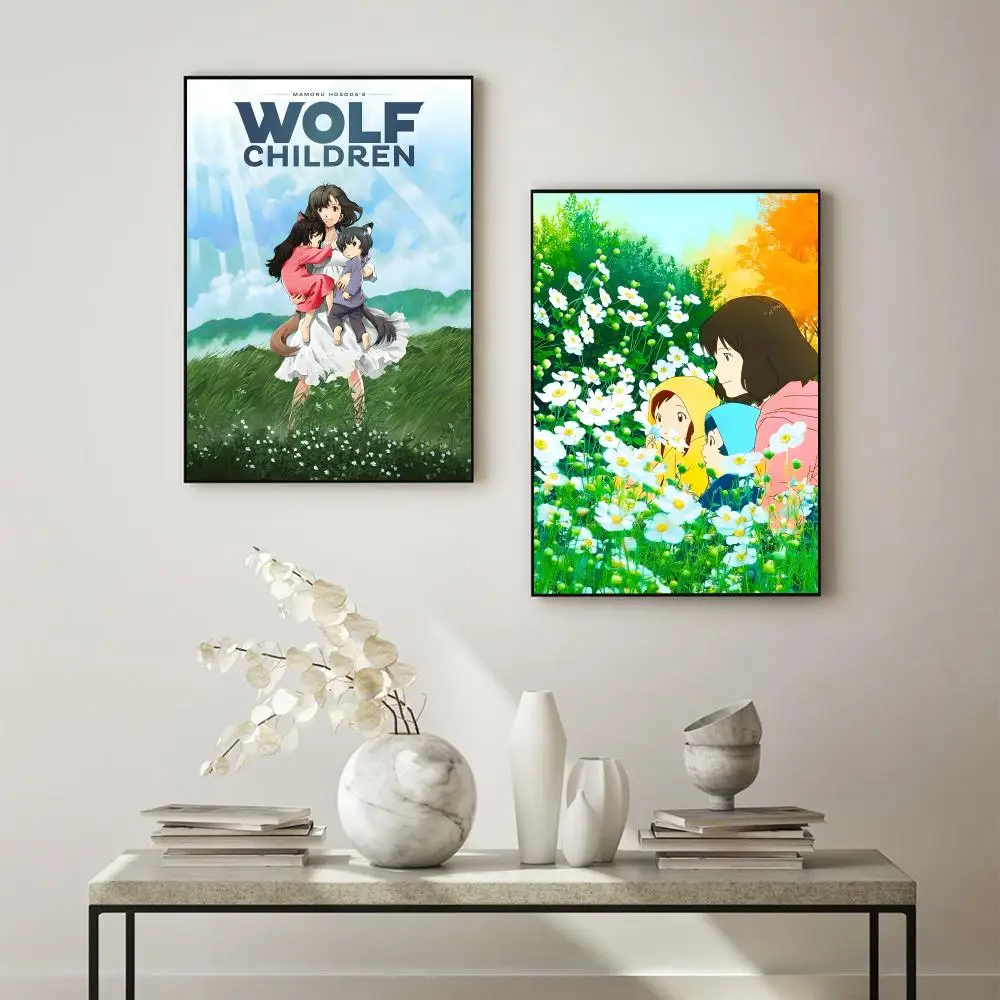 popular anime Wolf Children Poster Versatile HD Waterproof Wall Art Self-Adhesive Decor for Any Space Ideal Gift - view 5