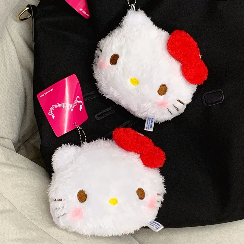 Hello Kitty Sanrio Coin Purse Pendant Kawaii Cute Student Backpack Handbag Knapsack Plush Key Decoration Toys Girls Gifts