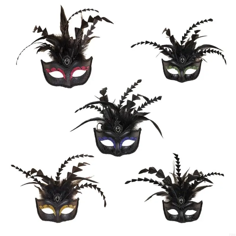 

77HE Masquerades Mask for Women Mardi Gras Mask Carnivals Prom Venetians Mask