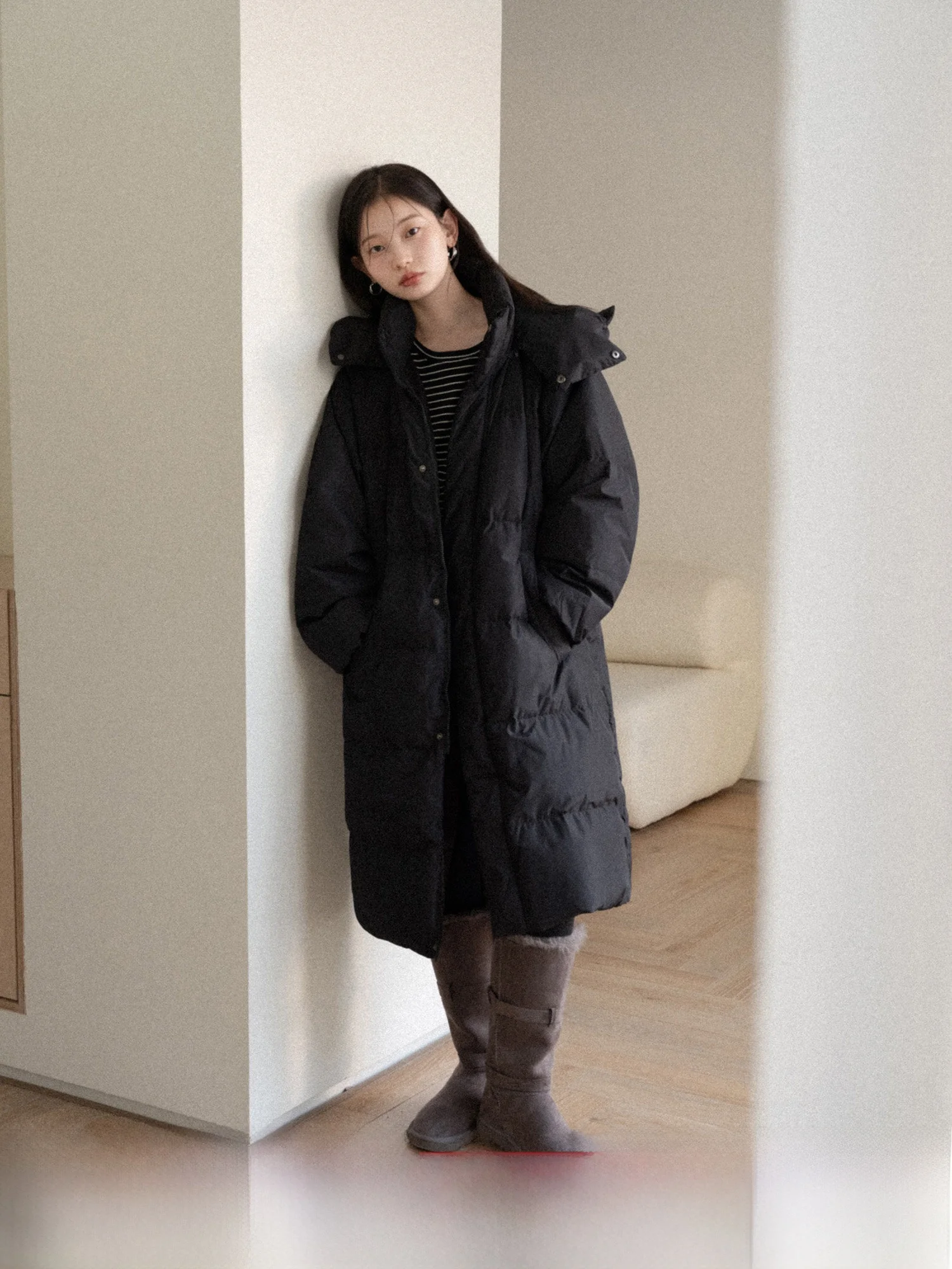 

Куртка-пуховик Canton S Korean Sle с воротником-стойкой, 90% белый пух, женская зимняя, новый дизайн, свободный крой, теплая верхняя одежда