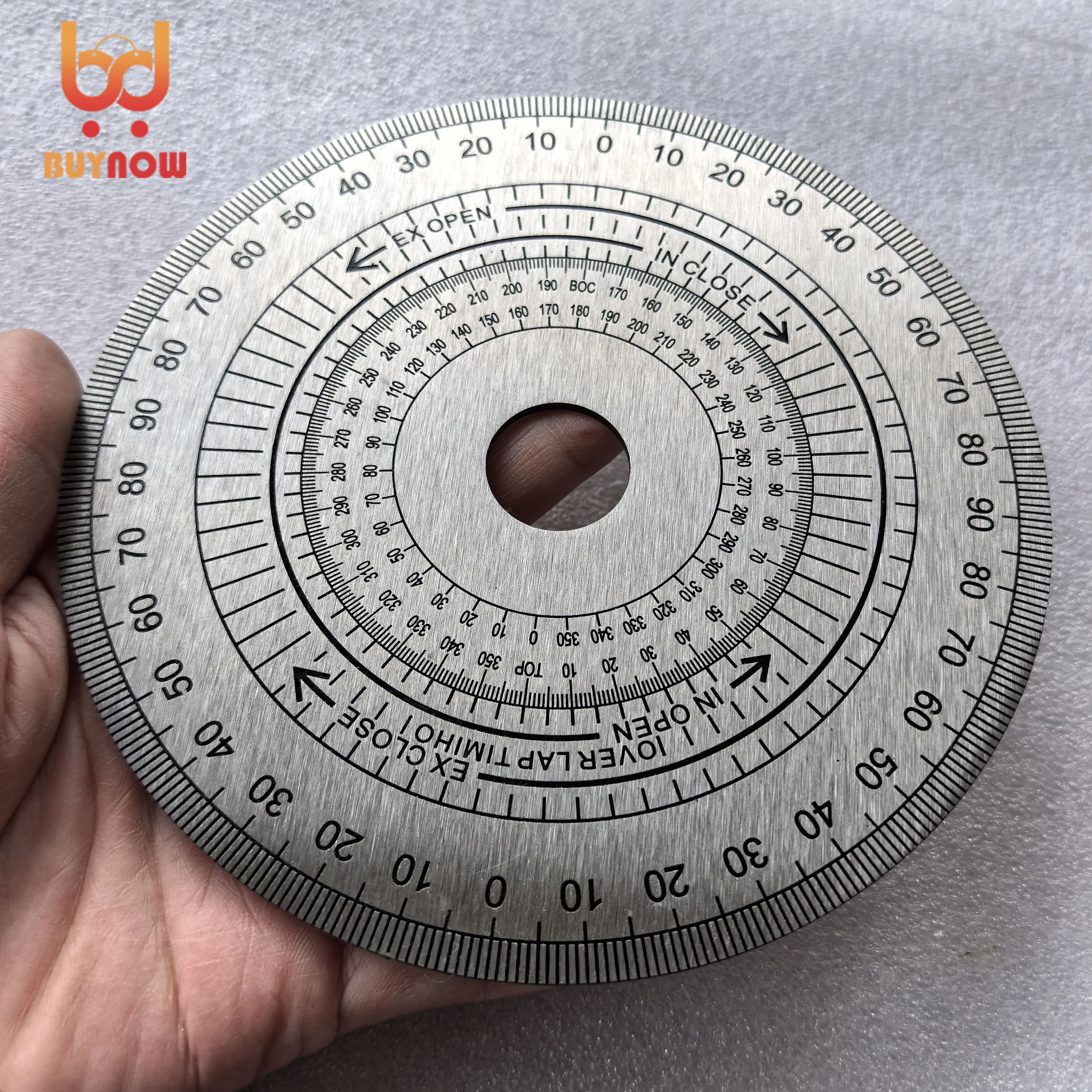 Stainless Steel Disc Mechanical Universal Dial Accessories Measuring Arc Ruler 150x22x2mm Disc Manufacturer Measuring Tool