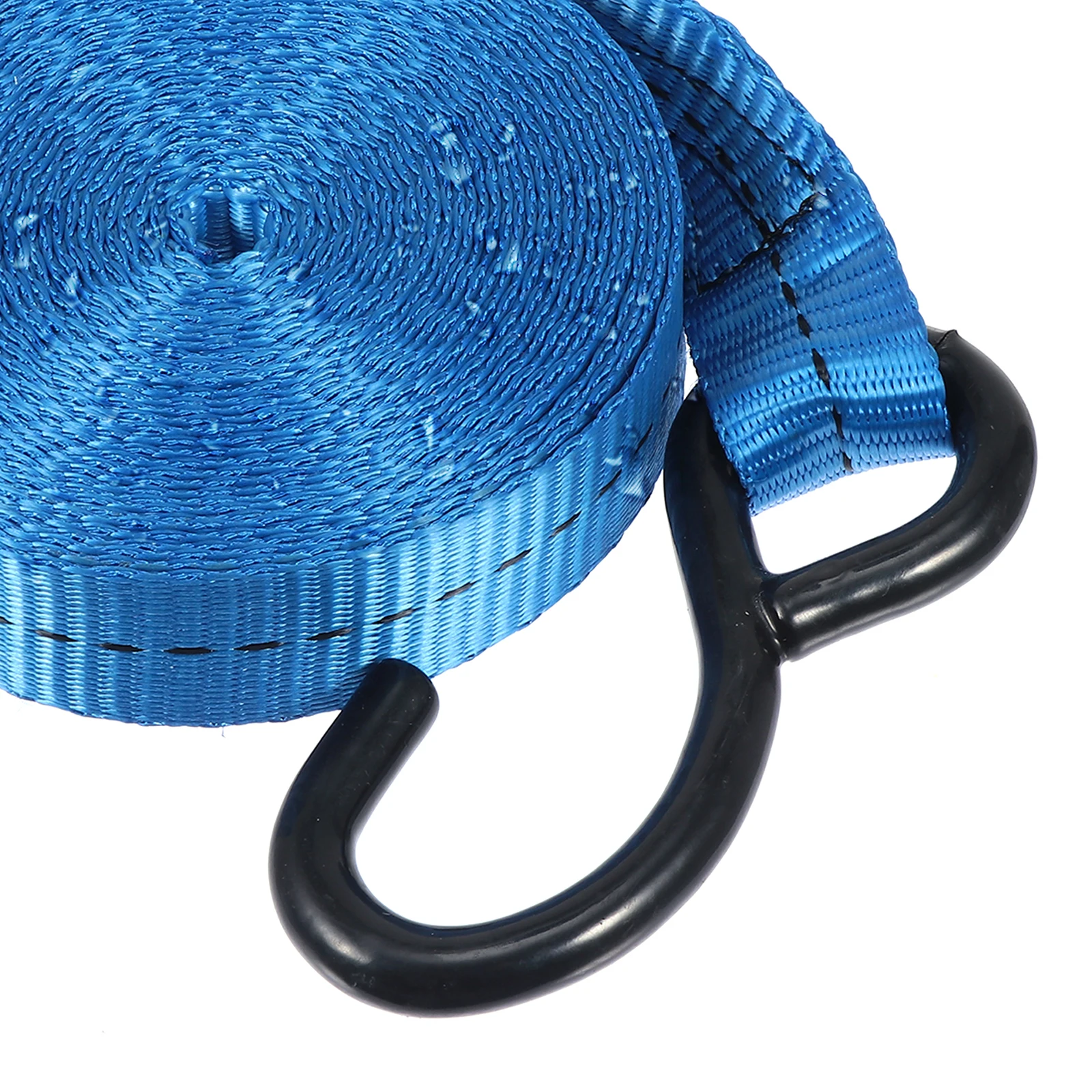 

25mm Blue 6M Double Hook Strap Heavy Duty Ratchet Tie Down Cargo Binding Belt Truck Securing Webbing Reinforced Metal Buckle