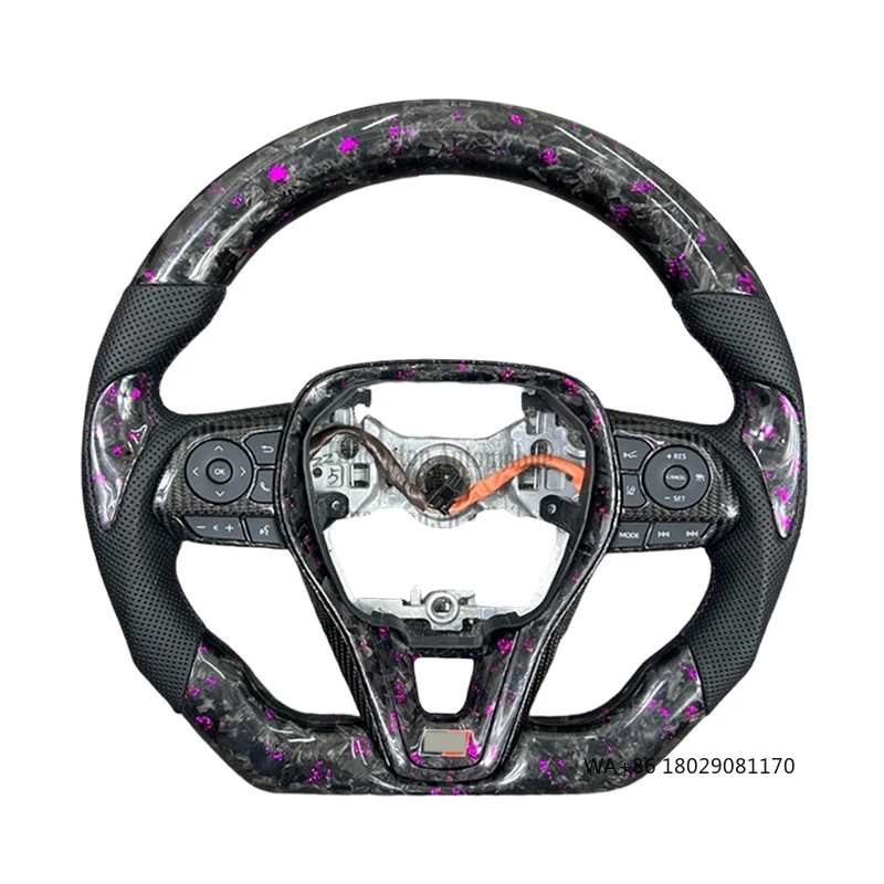 

Superior Quality Perforated Leather Forged Carbon for Toyota Corolla Levin Rav4 Steering Wheel