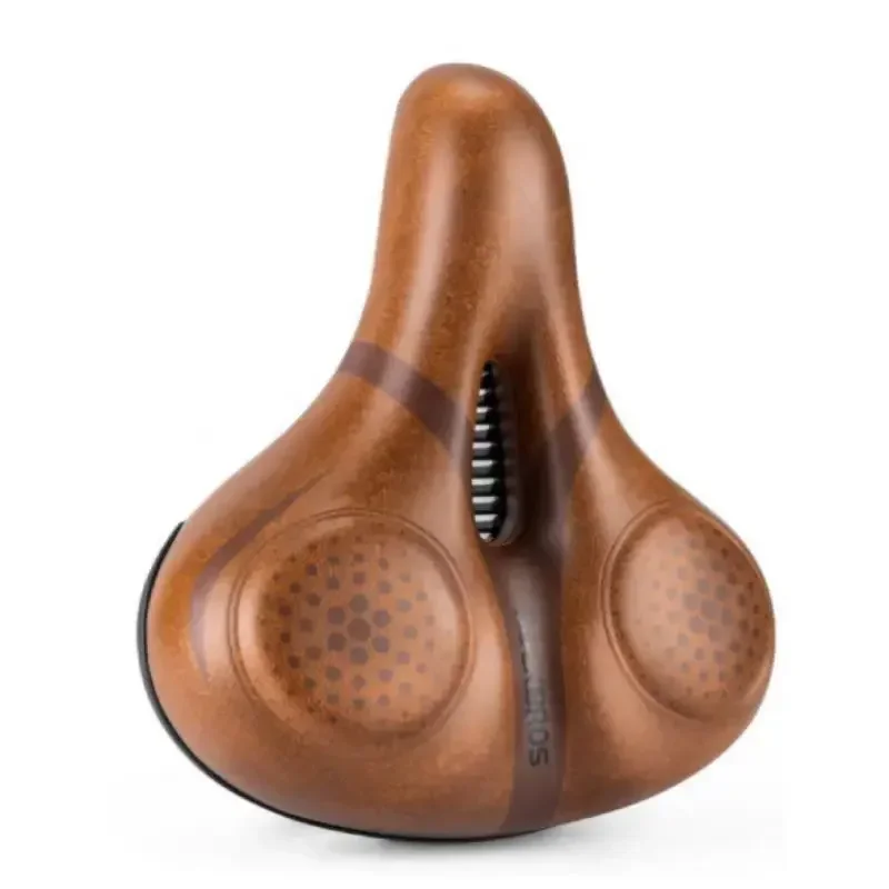 ROCKBROS Bicycle Saddle Breathable Shock Seats PU Leather Surface Cushion Rounded Hollow Cycling Seat Comfort MTB Bike Saddles