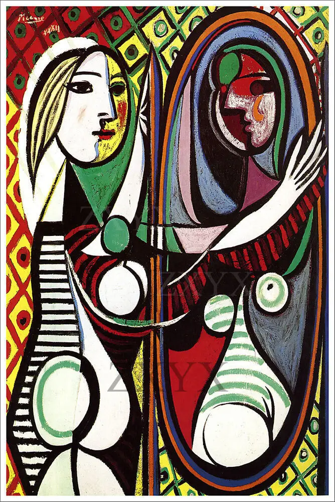 

Artist Pablo Picasso Poster Print of Painting Girl Before a Mirror