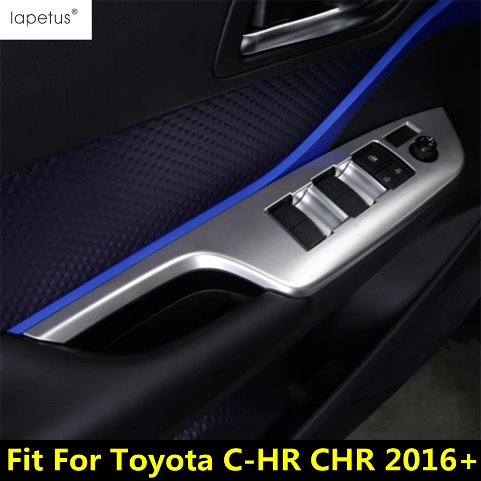 

Car Inner Door Window Lift Switch Button Panel Decoration Cover Trim Fit For Toyota C-HR CHR 2016 -2022 ABS Interior Accessories