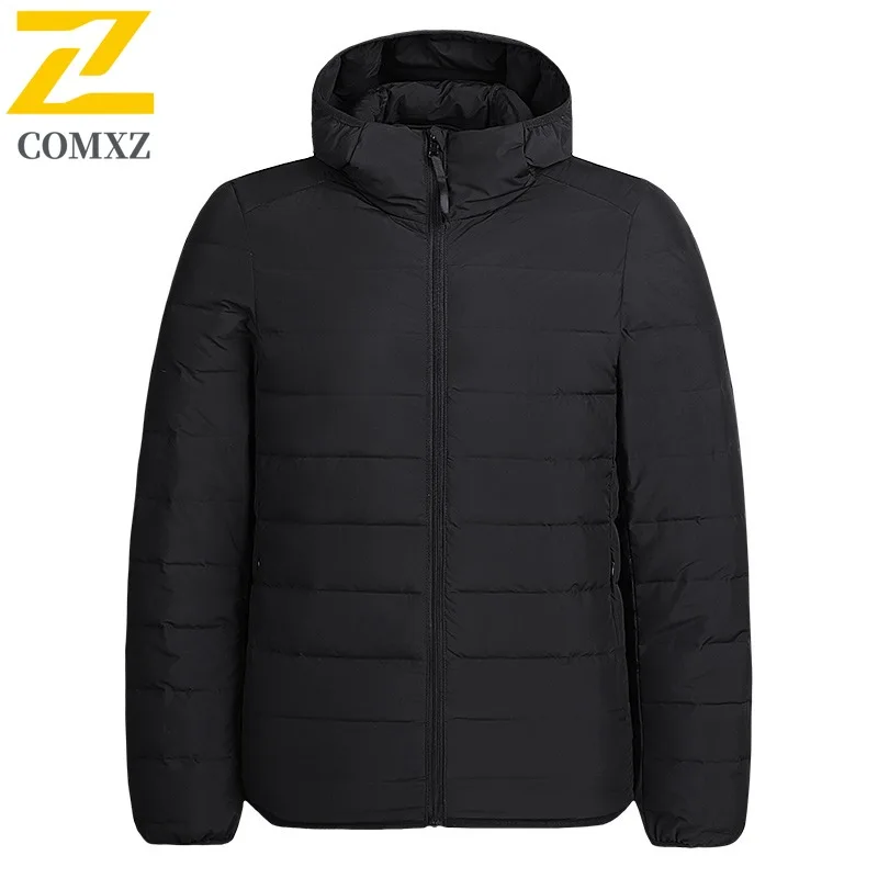 COMXZ Winter Jacket Thick Warm Korean Style Skiing Cotton Padded Jacket Snowy Windproof Comfortable Puffer Jacket Men's Clothing