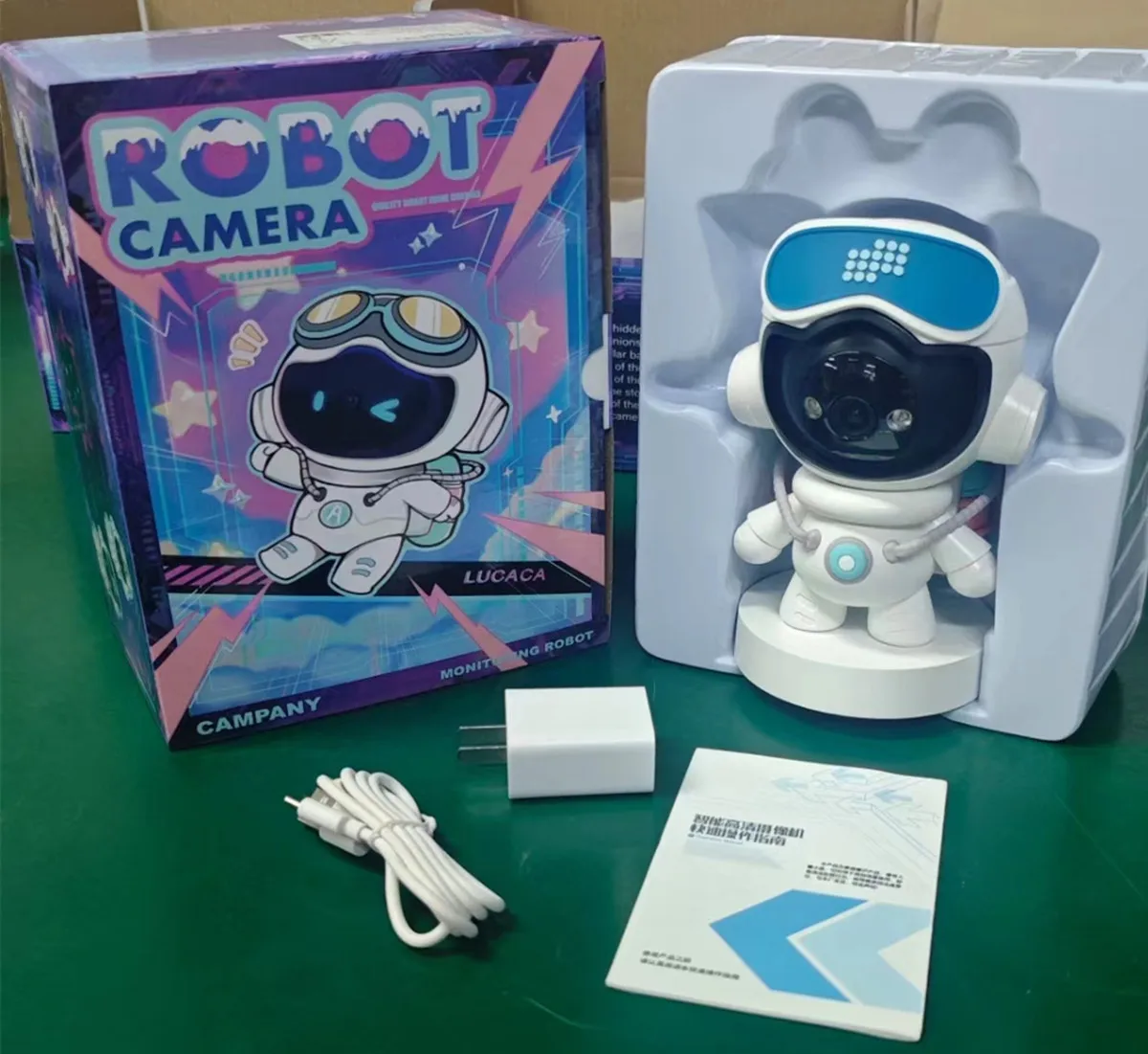 2MP 1080P P6Slite APP  2.4G&5G Dual Band WIFI Wireless Robot IP Camera Full Color AI Humanoid Detection Home Security Monitor