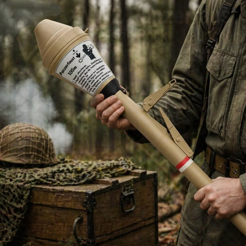 1:1 Scale German Iron Fist Panzerfaust Model Movable Anti Tank Rocket Replica Military Collectible Display Gift 2nd Gen Upgrade