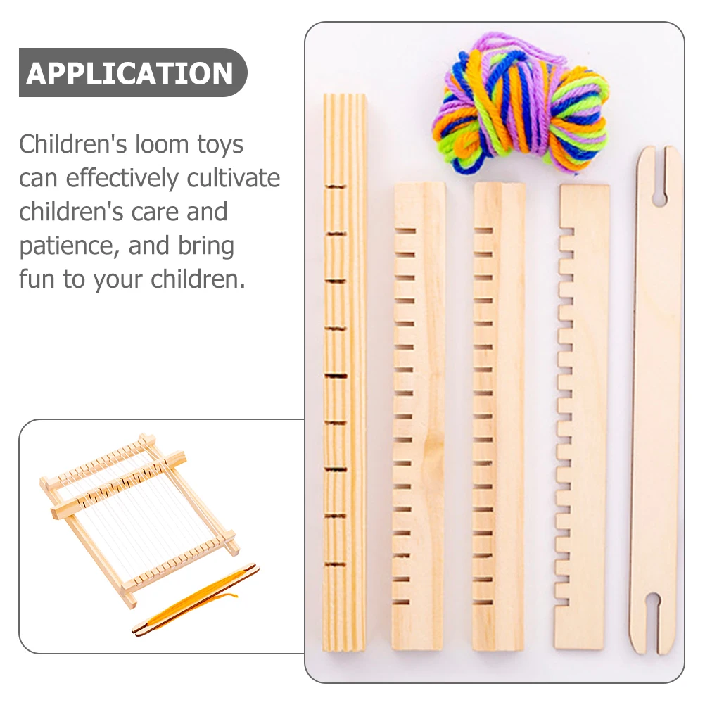 1 set 1 set telaio fai da te mini macchina per tessitura per bambini lavoro a maglia educativo bambini artigianali fatti a mano strumento di sviluppo dell'apprendimento precoce