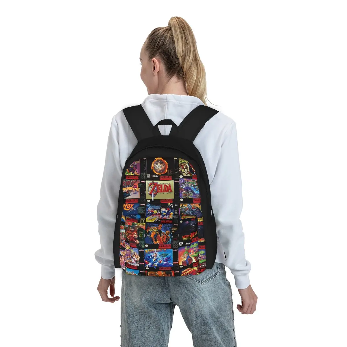 Retro Gaming Boxes Mochilas para meninos e meninas, Bookbag para estudantes, Mochilas escolares, Mochila dos desenhos animados, Mochila de viagem, Bolsa de ombro para crianças