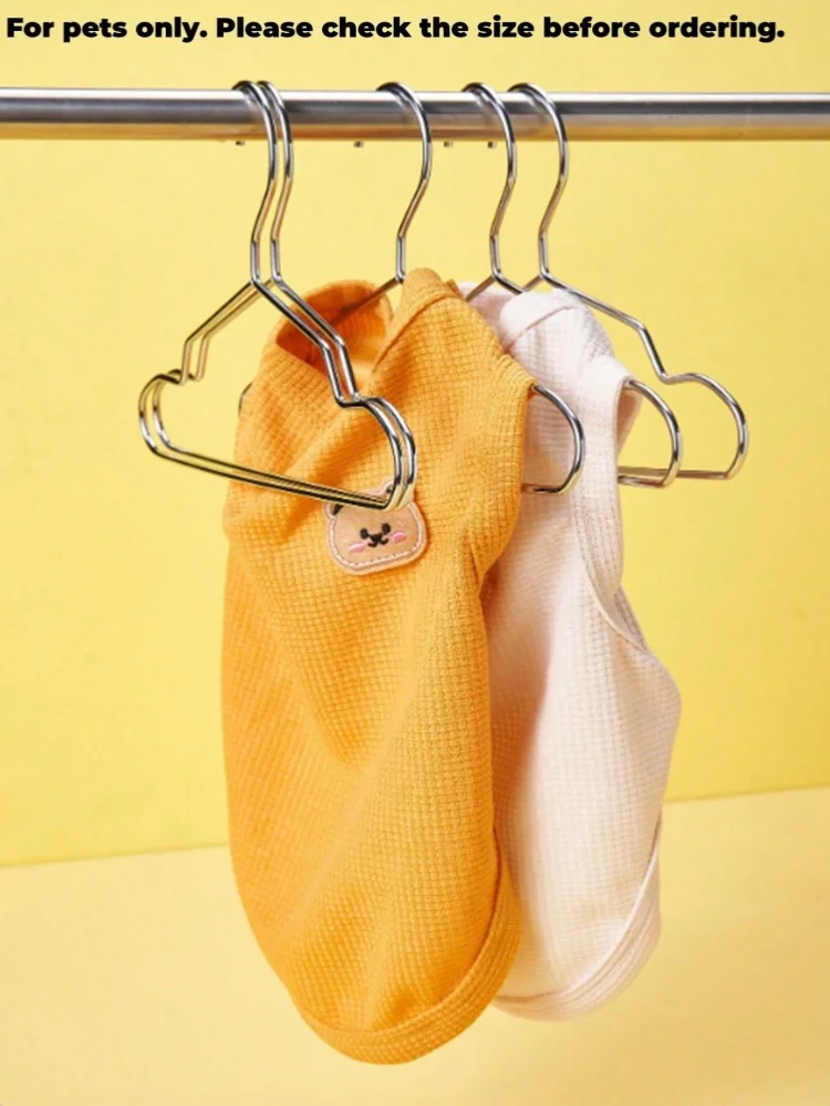 5pc Pet Silver Small Clothes Hanger Five Pack Suitable for Dog and Cat Clothes Storage and Drying