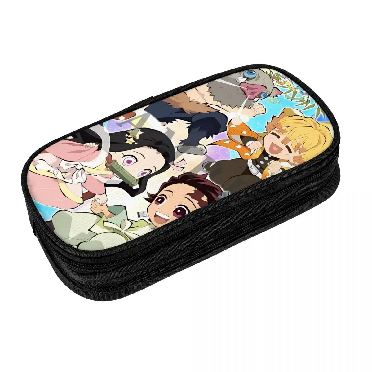 Divertido Demon Slayer Dakimakura Kawaii Anime estuche para lápices estuche para lápices bolígrafo niños bolsa de almacenamiento grande estudiantes regalo escolar papelería