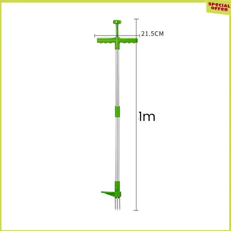 A34r ferramenta extrator de ervas daninhas manual ferramenta de capina + alça longa levante-se ferramenta de capina de jardim resistente para jardim