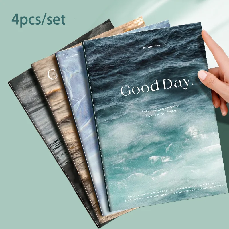 4Pcs/set B5 stitching notebook, thickened, simple, high value, notepad, diary，journal，cute notebook