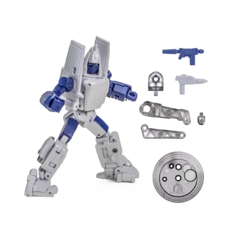

Guochuang Mecha Small-scale Pocket Deformation Toy NA Newage H55B Bad Boy White Glider Toy Collection Gift