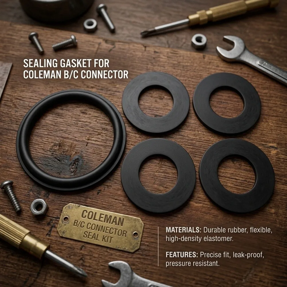 For Coleman BC Connector Sealing Gasket - 4 B/C + 1 A Transparent Rubber Washers for All Season Outdoor Equipment