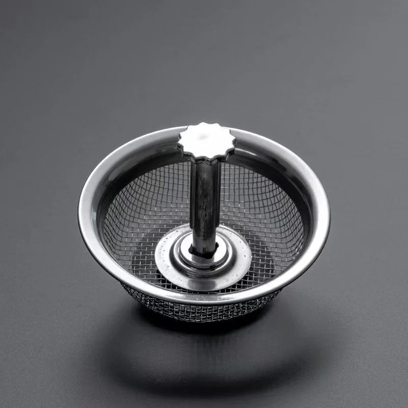 1Pc Kitchen Sink Filter Stainless Steel Mesh Sink Strainer Filter Bathroom Sink Strainer Drain Hole Filter Trap Waste Screen