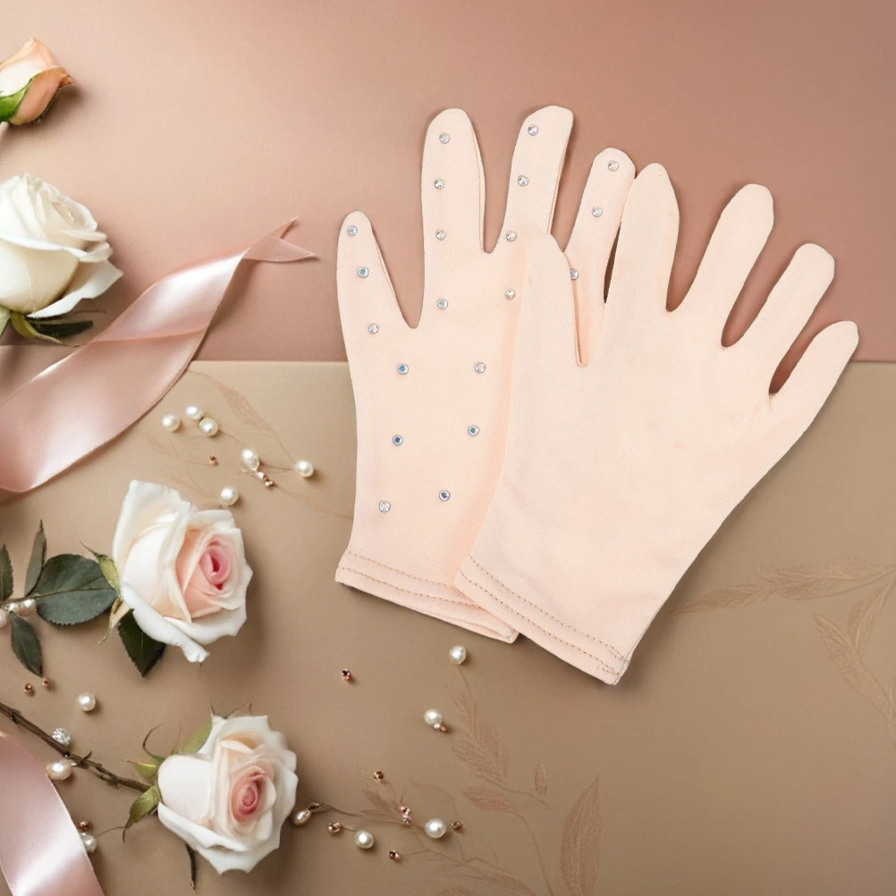 

Gloves Decorative Party Girl Performance Figure-skating Prom Costume Khaki Miss