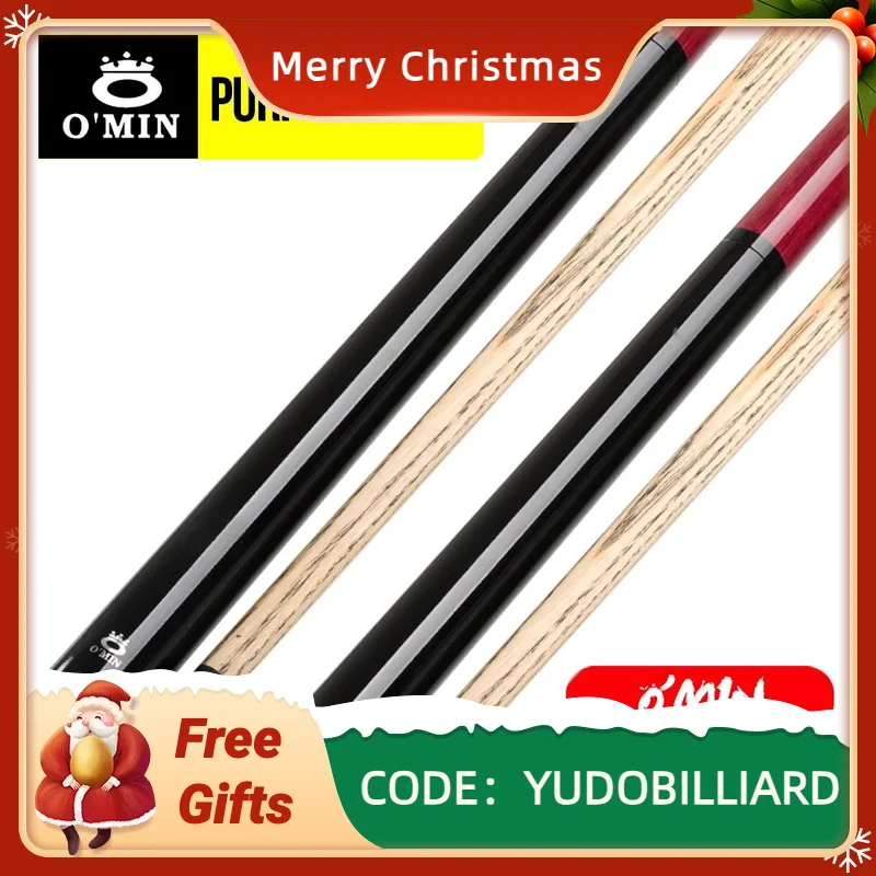 

O'min Break Punch & Jump Cues 13.8mm Tip 3 Pieces Break&Jump Cue Ash Shaft 8 Teeth Joint Stick Professional Billiard Punch Kit