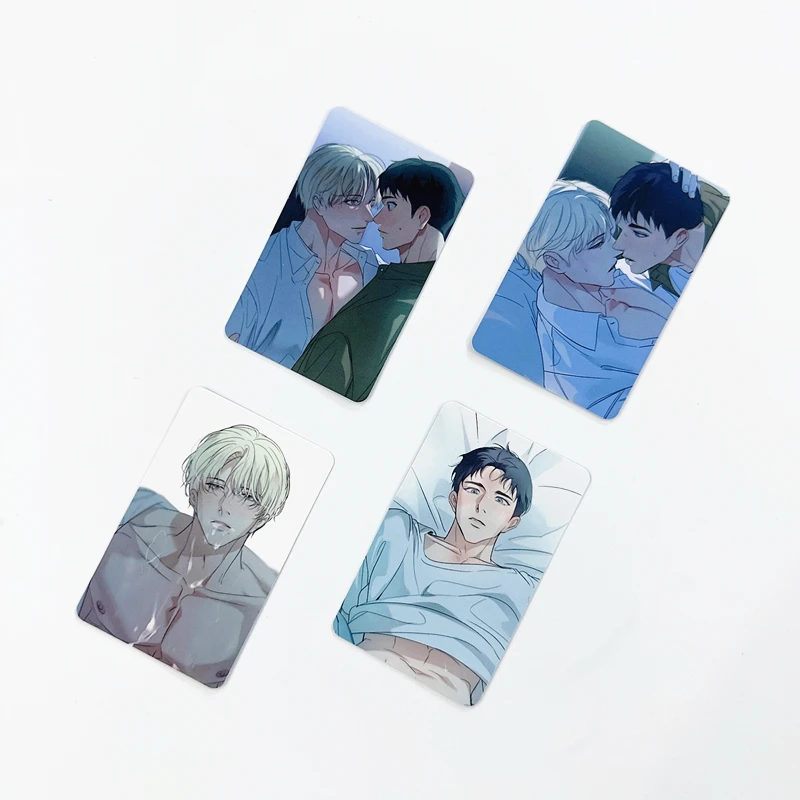 

4PCS Korean Webtoon Backlight Lomo Card Set - Baek Yeongwoon, Han Seo-in Manga Characters Photo Cards Fans Gift