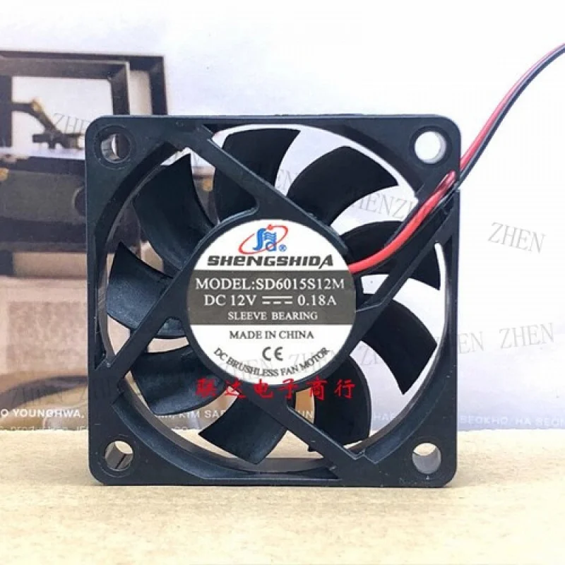 

Y for SHENGSHGIDA SD6015S12M DC12V 0.18A 6015 6CM 2-Wire Cooling Fan