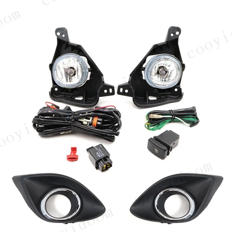 1 Set Fog Light Anti-Fog Reflector Lamp For Mazda 2 Demio 2010 2011 2012 2013 2014 Foglight lamp DRL Upgraded Kit