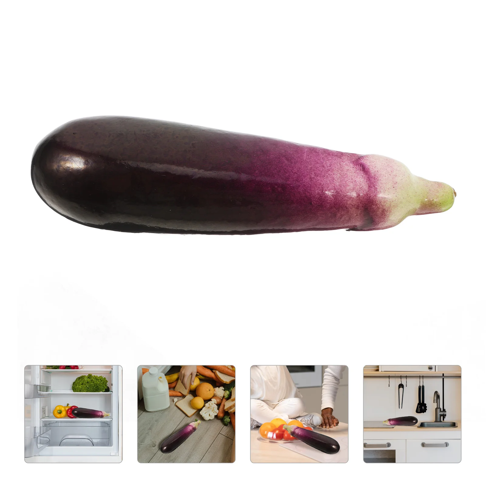 

Simulated Vegetable Model Artificial Eggplant Photo Props for Display Fake Food Simulation Models