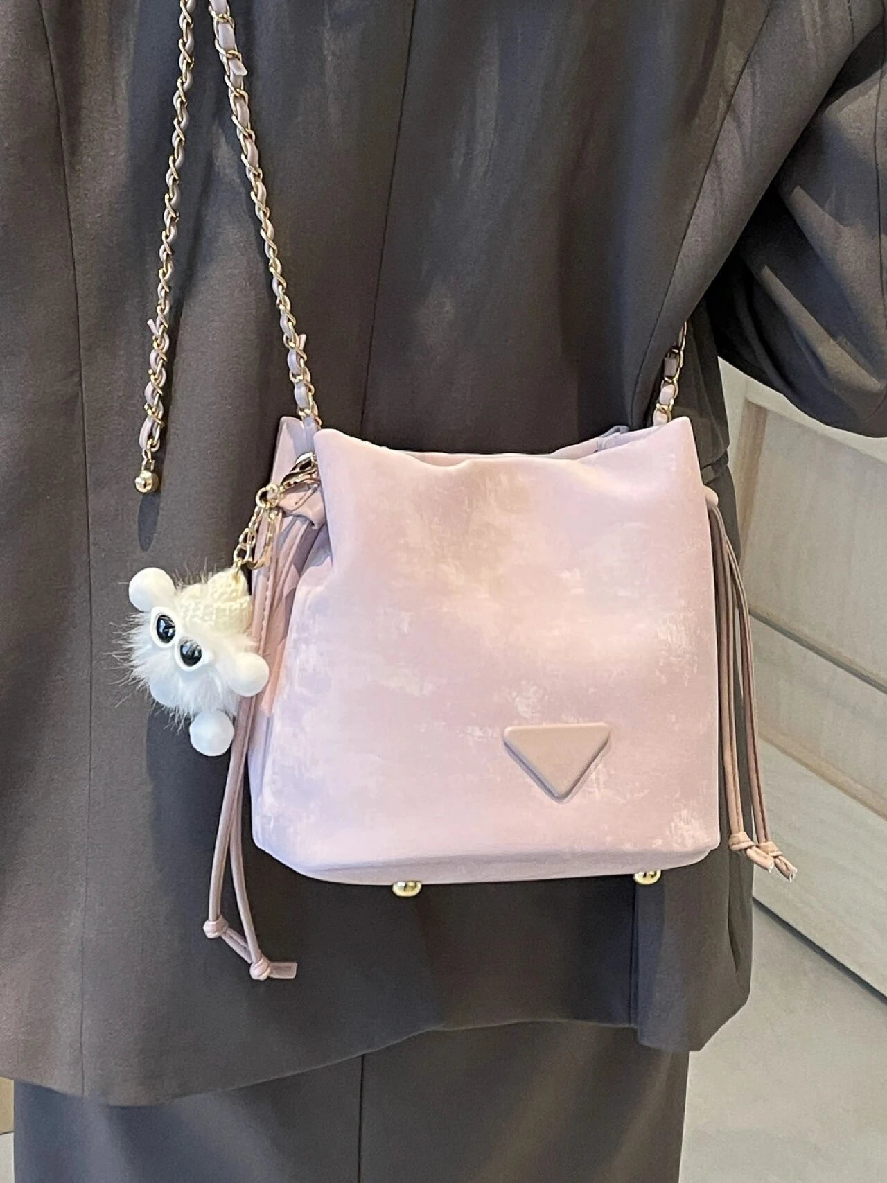 

Простая пригородная сумка-вед, новинка 2024, высококачественная сумка для подмышек с цепочкой, универсальная сумка через плечо на одно плечо