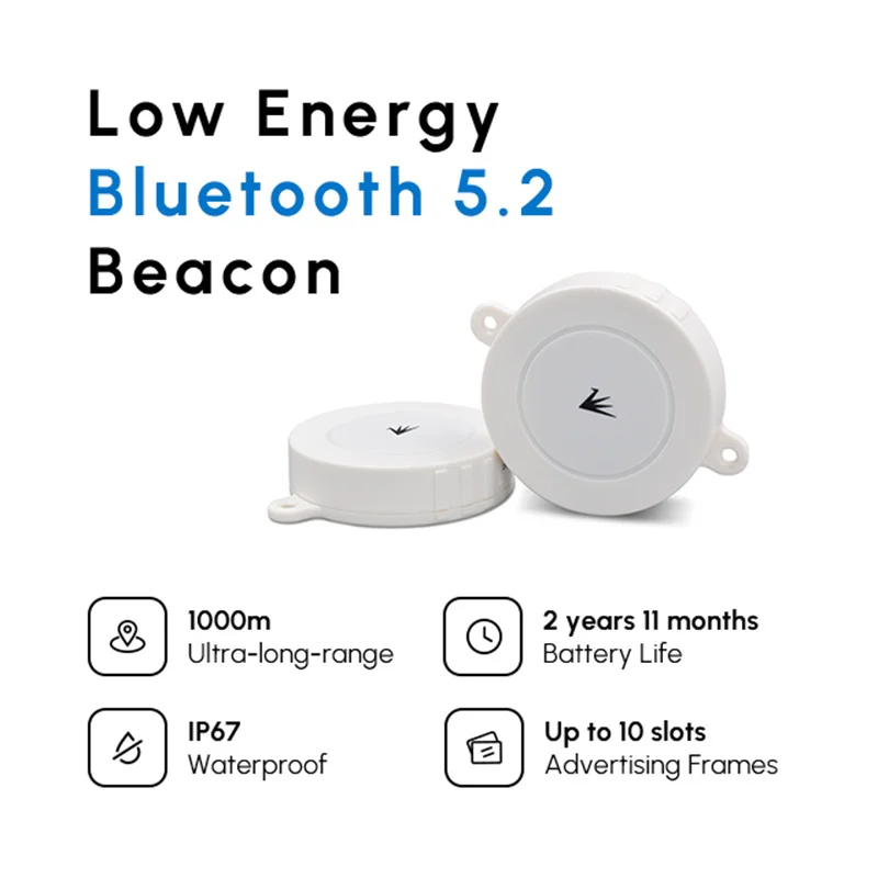 Feasycom FSC-BL104DL 1000m Long-range EFR32BG21 Bluetooth IBeacon Low Energy IP67 Waterproof BLE Beacon for Proximity Marketing