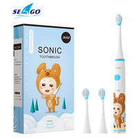 SEAGO Sonic Electric Toothbrush Upgraded Kid Safety Automatic Toothbrush USB Rechargeable with 2 pcs Replacement Brush Head SK3