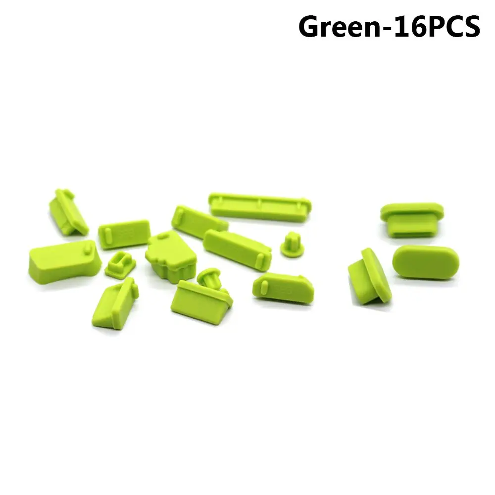 16pcs 13pcs Colorful HD RJ45 Interface Dustproof Cover Laptop Anti Dust Plug USB Type-C Port Stopper