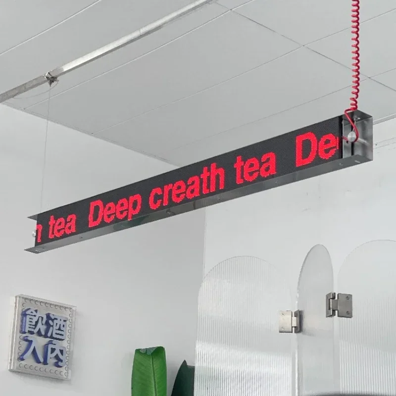 light box scrolling word screen, mobile phone remote control to change words, creative door electronic luminous billboard