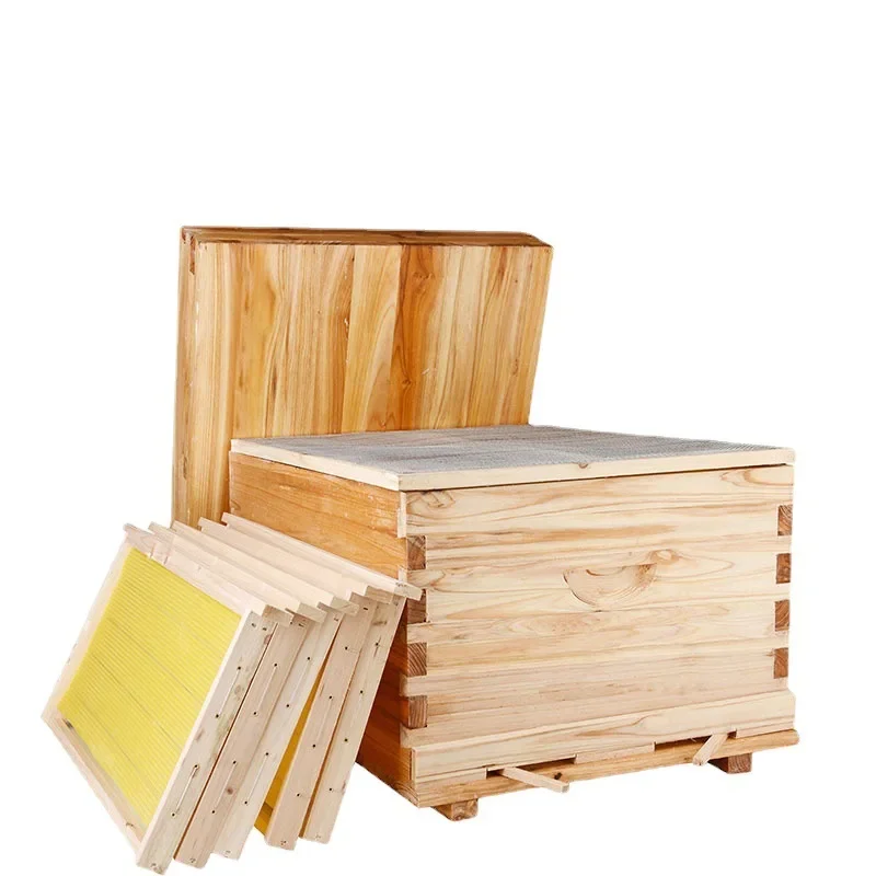 BeehivesComplete Set Of Beekeeping ToolsSpecialised Beekeeping HivesBoiled Wax Fir Standard Ten-frame Hive Box