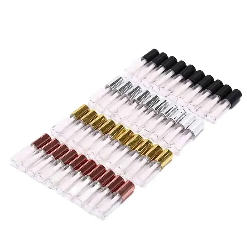 

1.2ml Rose Gold Lipstick Bottle Lipgloss Container Lip Gloss Tubes Cosmetic with Silver Gold Black Cap